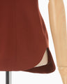 Stretched Triacetate Basket Pattern Top - brown