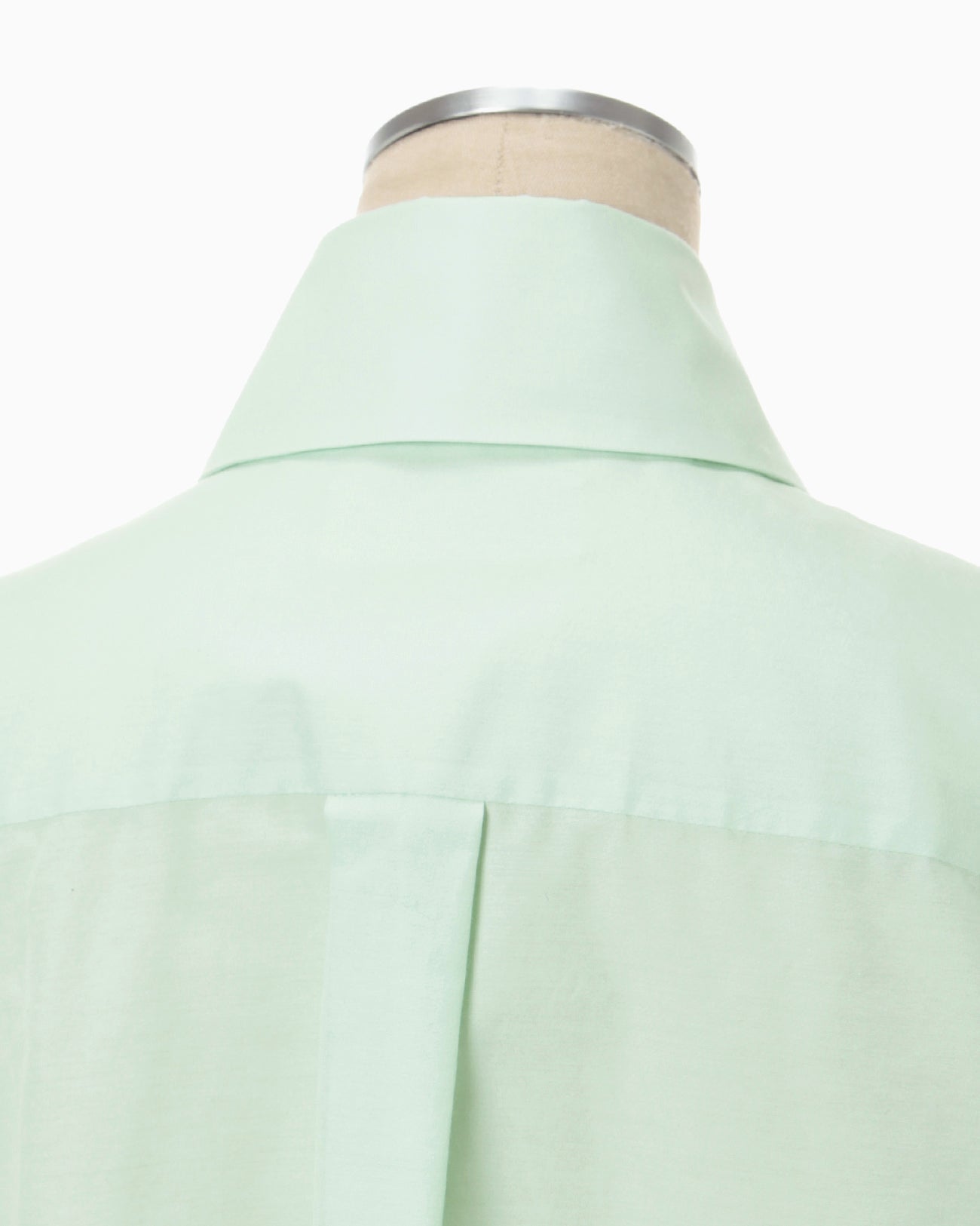 Cotton Silk Broad Basket Motif Shirt - mint green