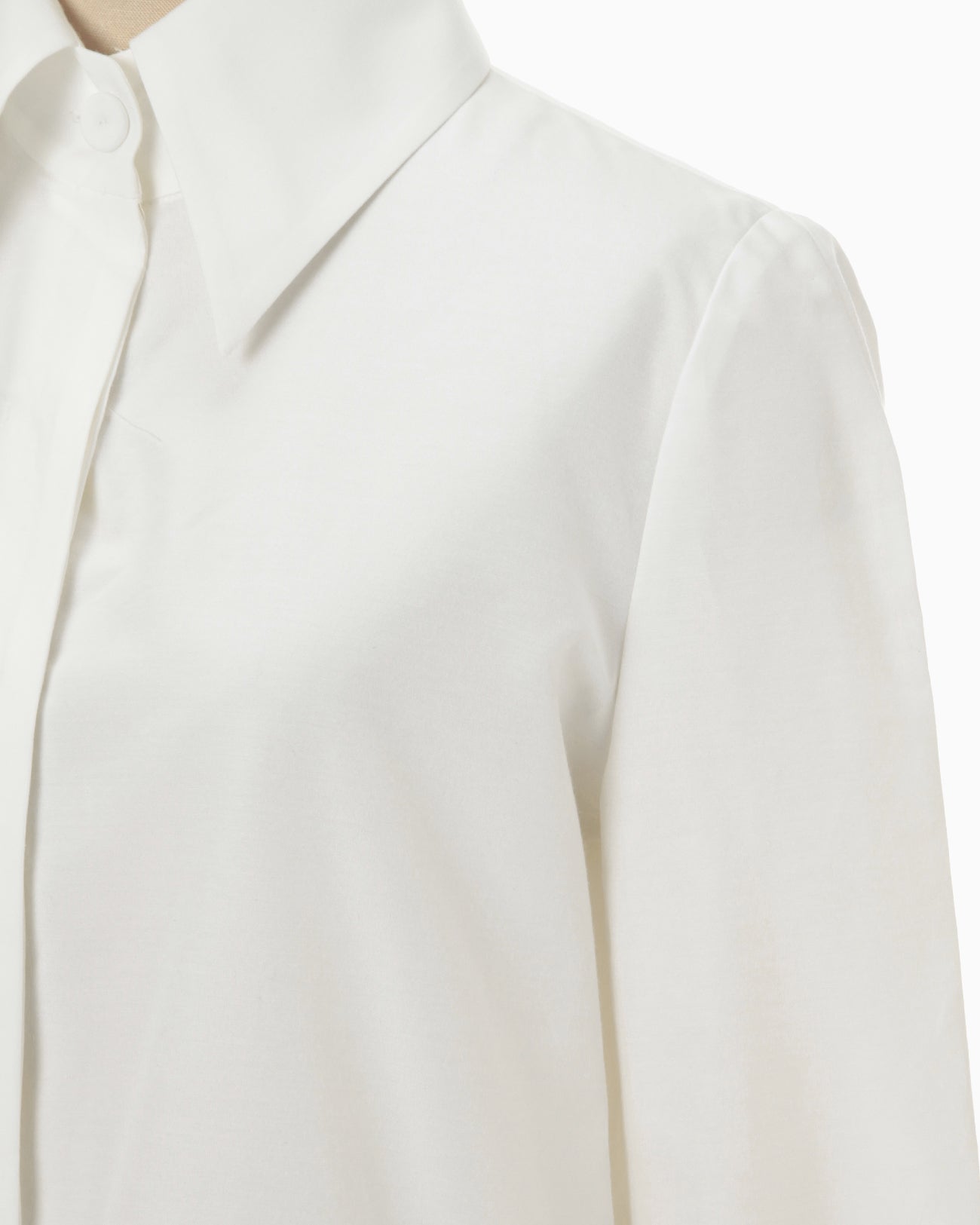 Cotton Silk Broad Basket Motif Shirt - white