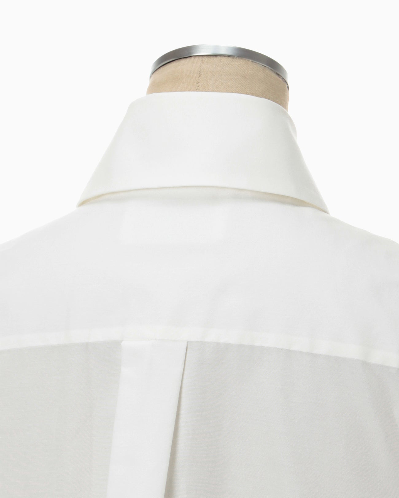 Cotton Silk Broad Basket Motif Shirt - white
