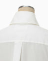 Cotton Silk Broad Basket Motif Shirt - white