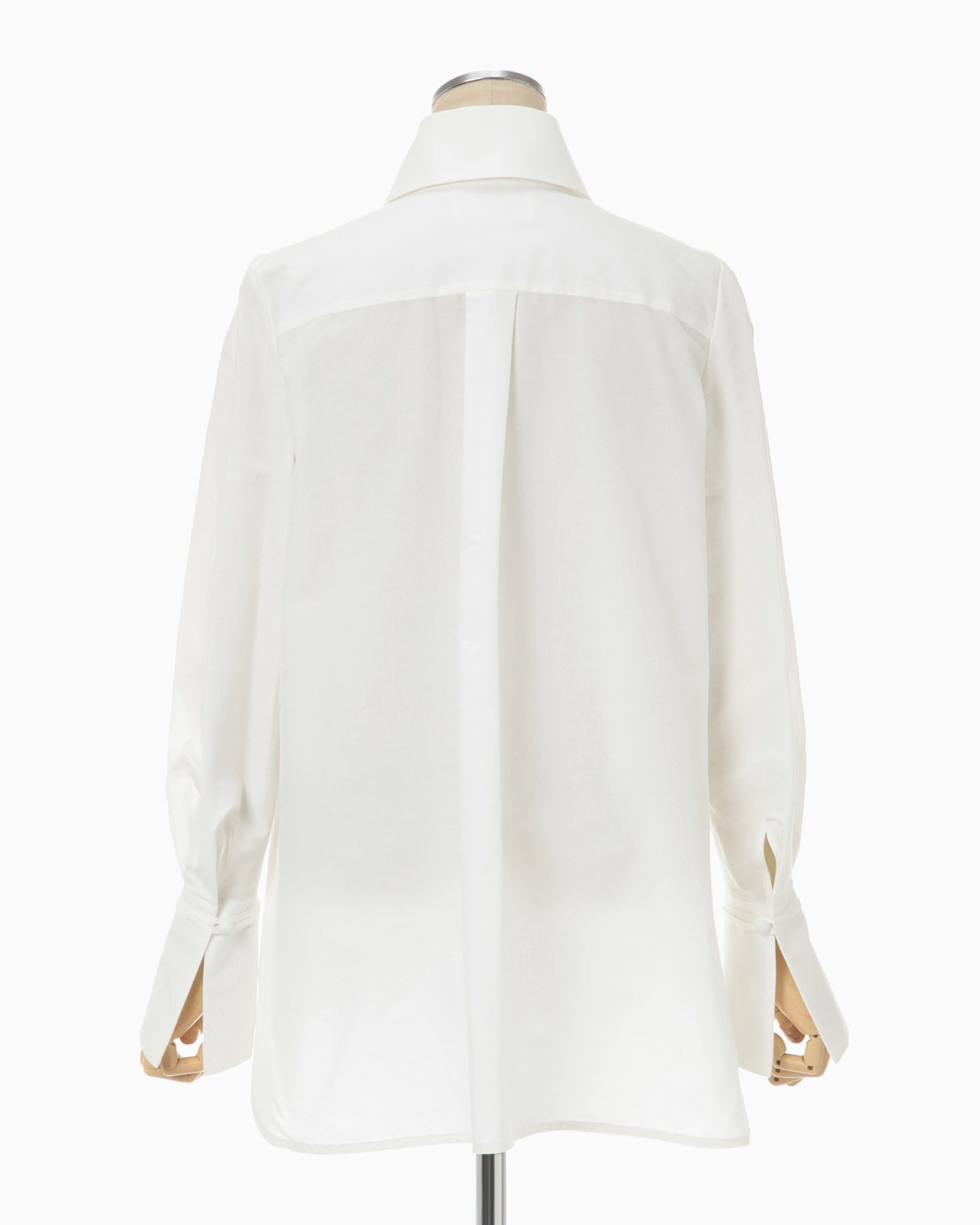 Cotton Silk Broad Basket Motif Shirt - white