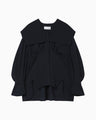 Sailor Collar Blouse - navy