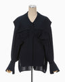 Sailor Collar Blouse - navy