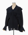 Sailor Collar Blouse - navy