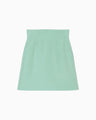 Silk Wool Double Cloth Mini Skirt - mint green