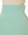 Silk Wool Double Cloth Mini Skirt - mint green
