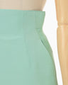 Silk Wool Double Cloth Mini Skirt - mint green