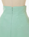 Silk Wool Double Cloth Mini Skirt - mint green
