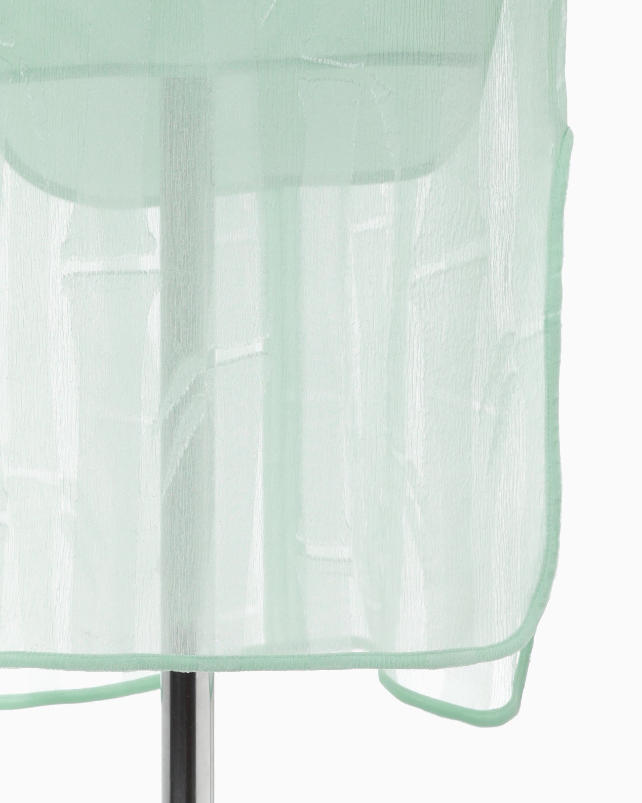 Bamboo Motif Willow Jacquard Sheer Skirt - mint green