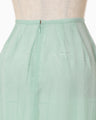 Bamboo Motif Willow Jacquard Sheer Skirt - mint green