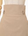 Naturally Coloured Cotton Dobby High Waist Skirt - beige