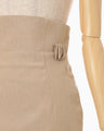 Naturally Coloured Cotton Dobby High Waist Skirt - beige