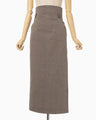 Naturally Coloured Cotton Dobby High Waist Skirt - navy