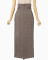 Naturally Coloured Cotton Dobby High Waist Skirt - navy