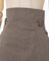 Naturally Coloured Cotton Dobby High Waist Skirt - navy