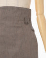 Naturally Coloured Cotton Dobby High Waist Skirt - navy