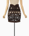 Cord Embroidery "Hanakago" Skirt - brown