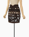Cord Embroidery "Hanakago" Skirt - brown