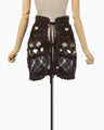 Cord Embroidery "Hanakago" Skirt - brown