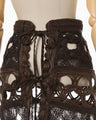 Cord Embroidery "Hanakago" Skirt - brown