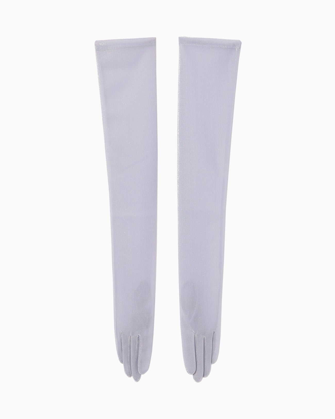 Lamé Jersey Evening Gloves - purple