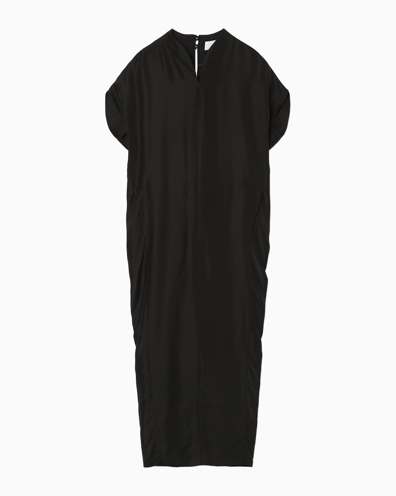 Silk Habutae I-Line Dress - black - Mame Kurogouchi
