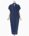 Silk Habutae I-Line Dress - blue