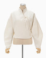 Unlevel Dyeing Short Jacket - white