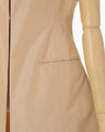 Cotton Silk Nep Sleeveless Jacket - beige