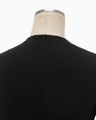 Shirring Jersey Jacquard Top - black