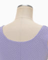 Shirring Jersey Jacquard Sleeveless Top - purple