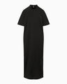 Random Ribbed Cotton Dress - black