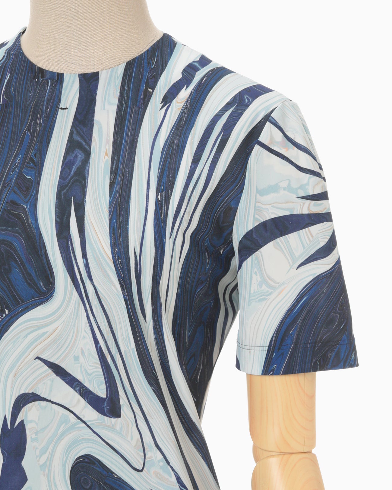 トップス Marble Print Jersey Crew Neck Top - blue Marble Print Jersey Crew Neck Top - blue トップス Marble Print