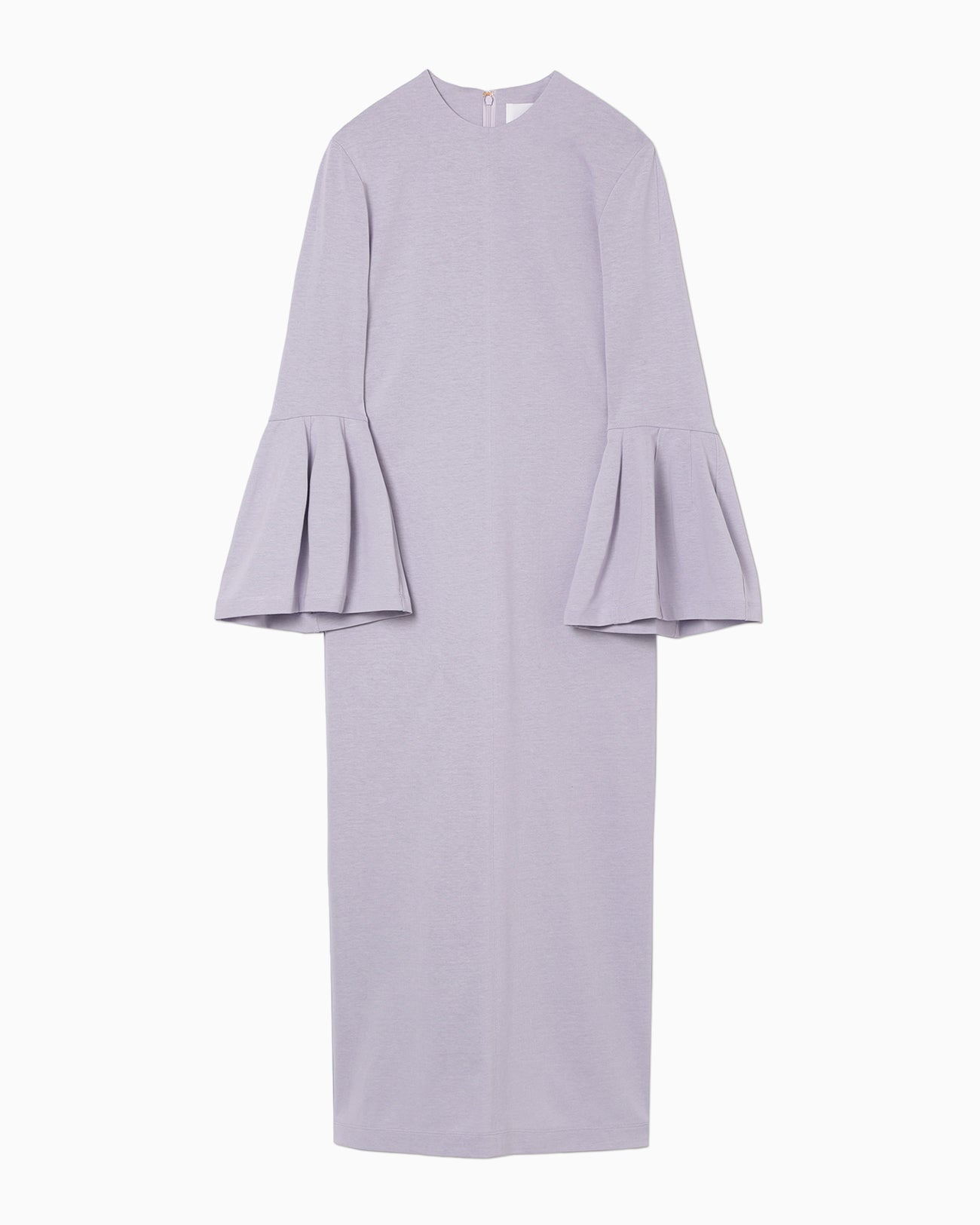 Volume Sleeve Cotton Jersey Dress - purple - Mame Kurogouchi
