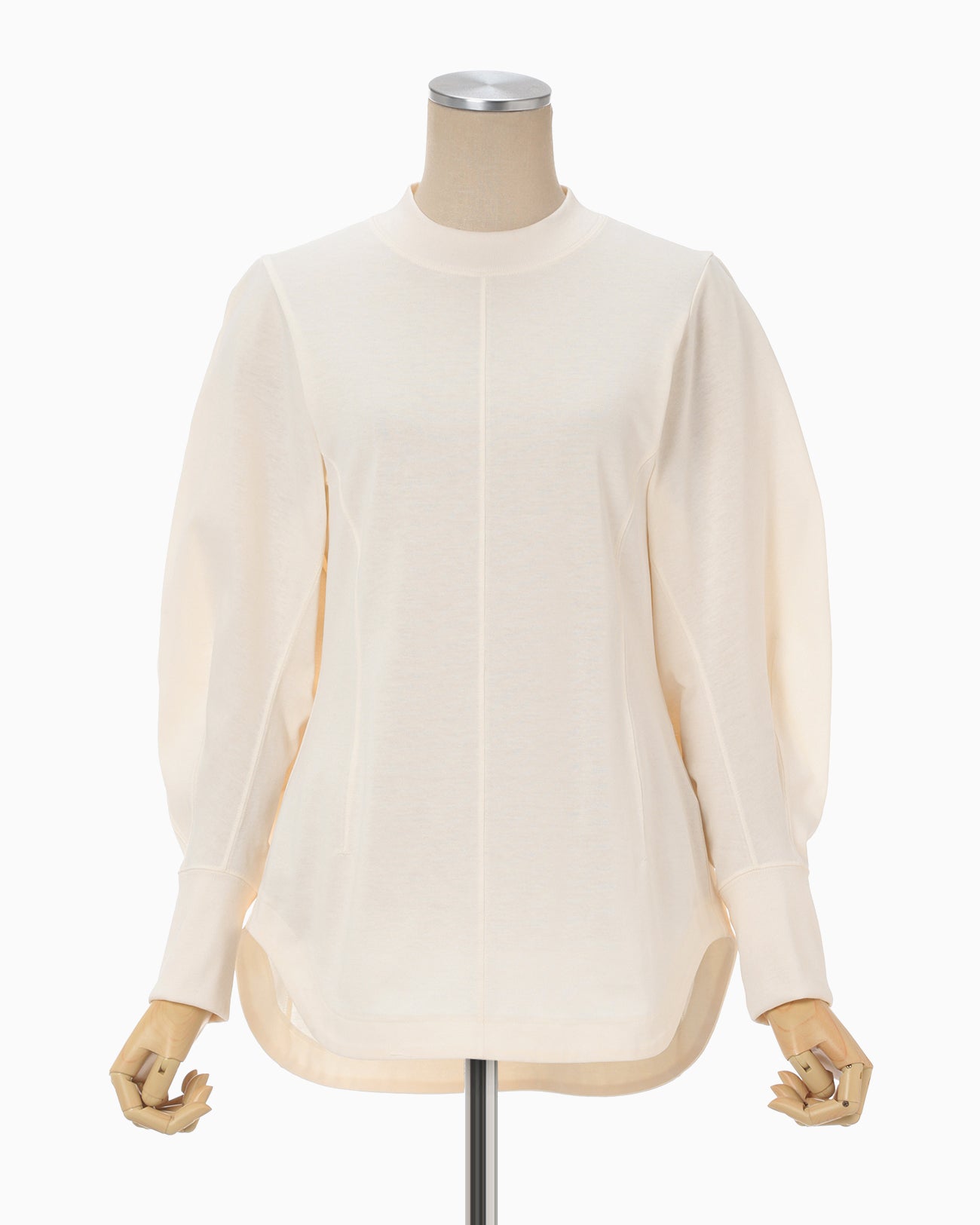 Mame Kurogouchi Cotton Jersey Top ECRU 2 