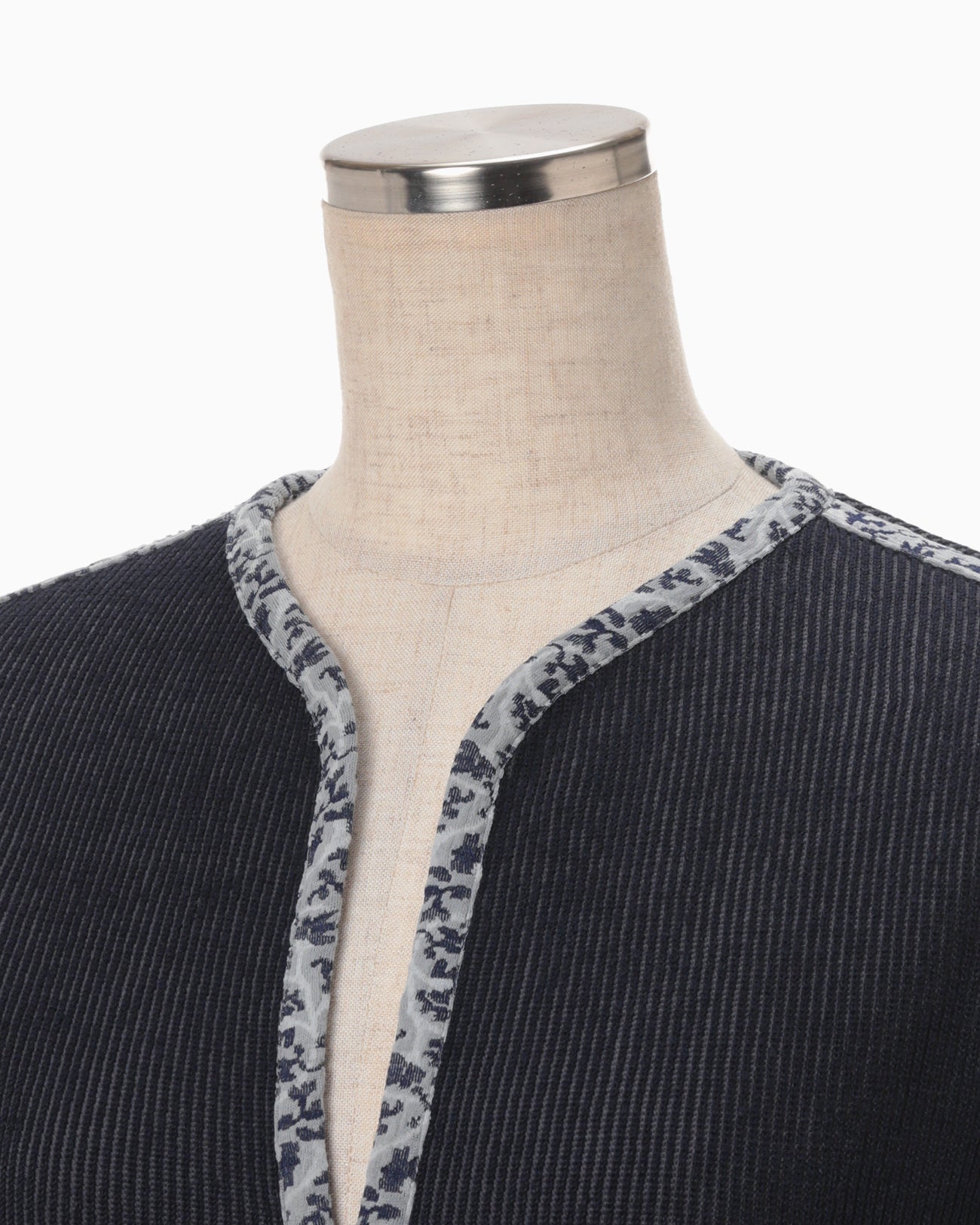 Double Face Floral Detail Knitted Jacket - navy - Mame Kurogouchi 