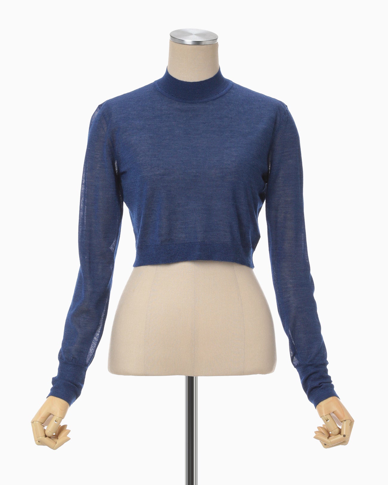 Silk Cashmere Knitted Top - blue