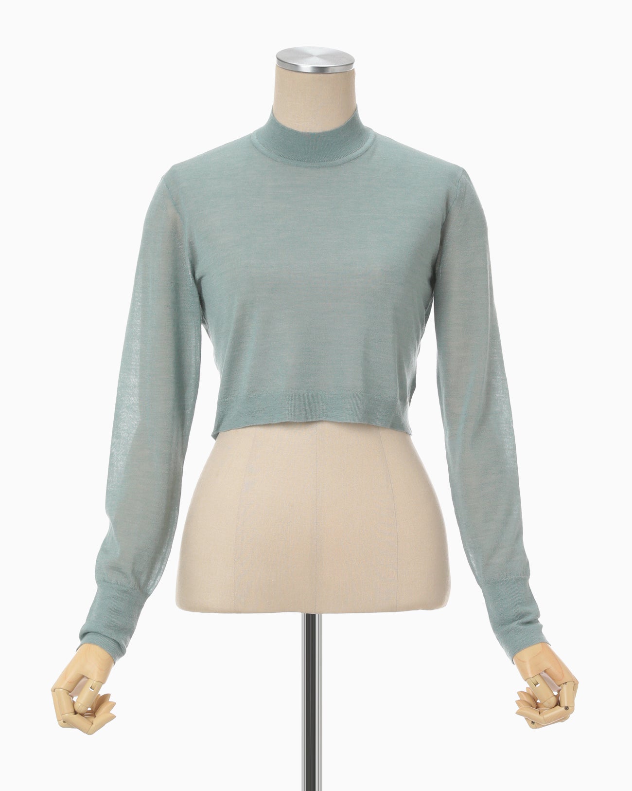Silk Cashmere Knitted Top - mint green
