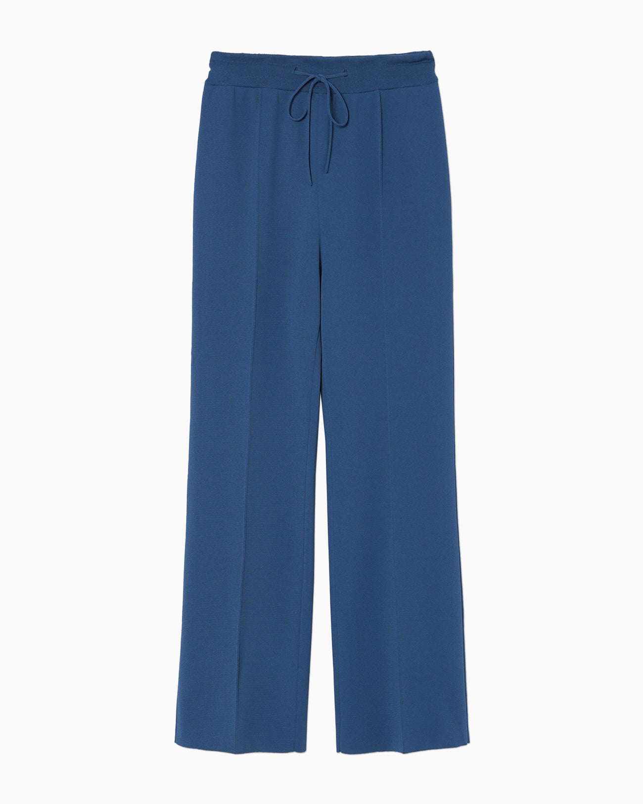 Milano Ribbed Drawstring Trousers - blue - Mame Kurogouchi 