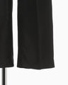 Silk Habutae Front Tucked Trousers - black