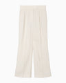 Linen Touch Triacetate Cropped Trousers - white