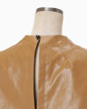 Coated Cotton Gabardine Shirt Vest - beige