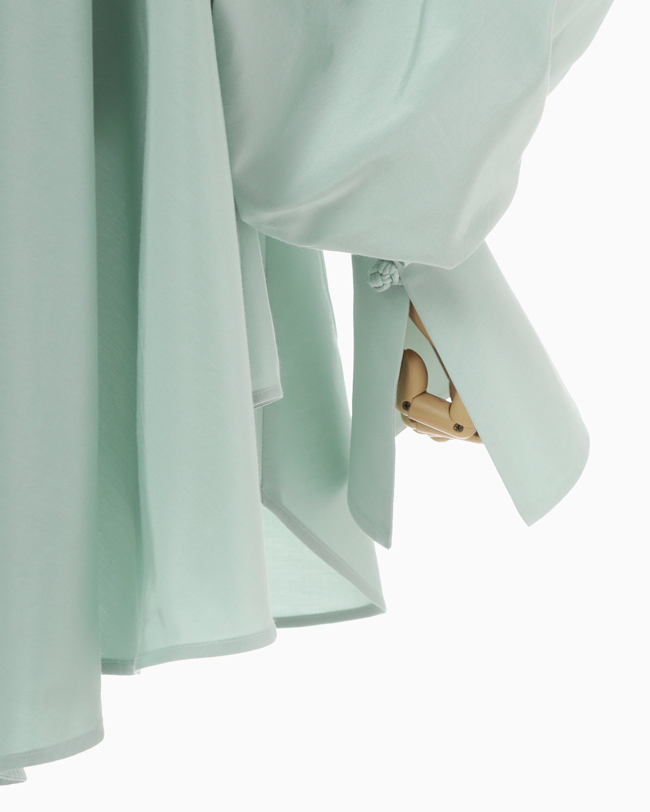 Floral Embossed Oversized Cotton Shirt - mint green