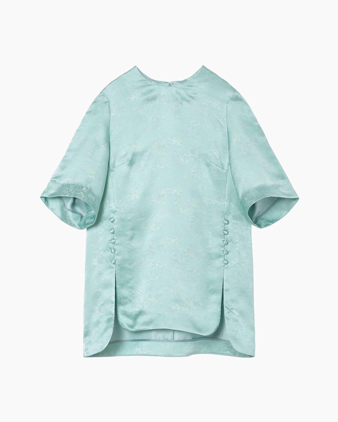 Landscape Silk Jacquard Shirt - mint green