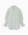 Cotton Nep Tucked Shirt - mint green