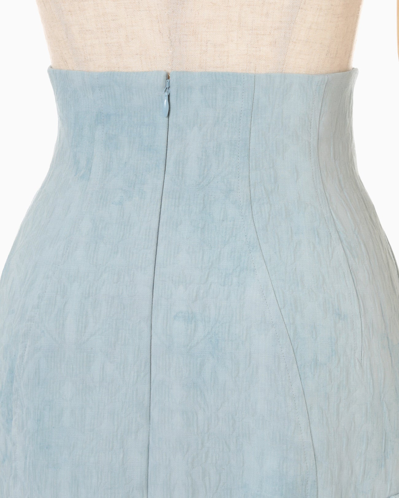 Unlevel Dyeing Box Pleats Skirt - blue