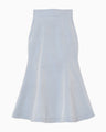 Cotton Silk Nep Mermaid Skirt - blue