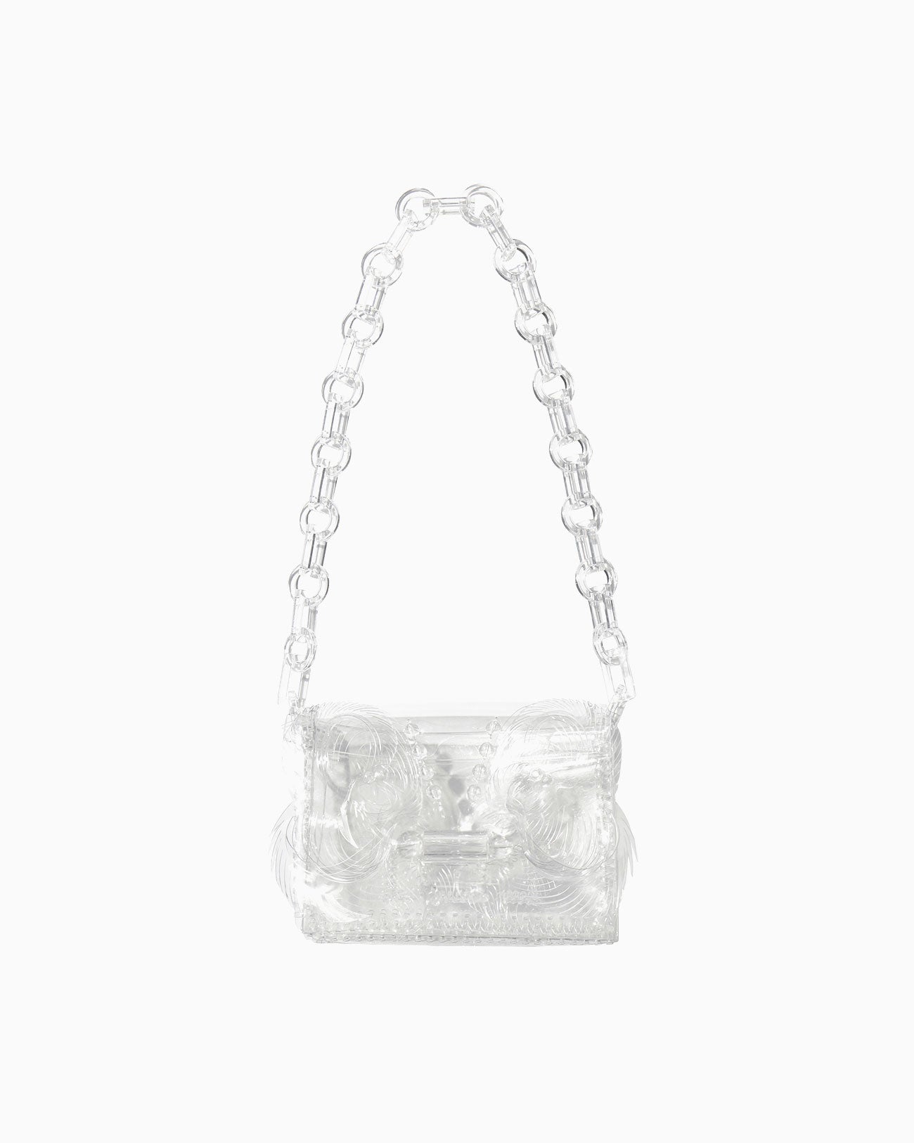 Transparent Sculptural Mini Chain Bag - clear - Mame Kurogouchi