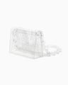 Transparent Sculptural Mini Chain Bag - clear